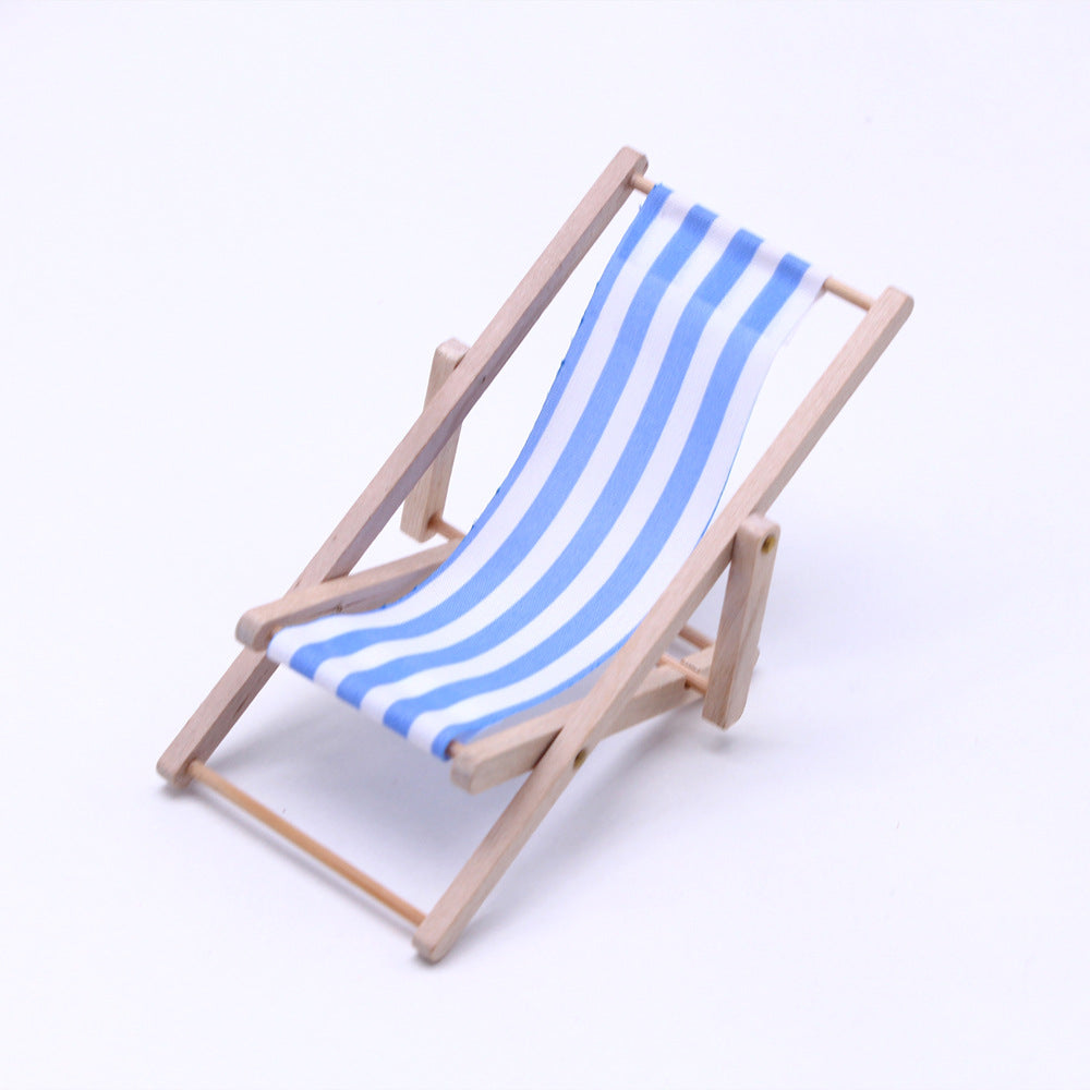 Wholesale Dollhouse wooden beach chair model